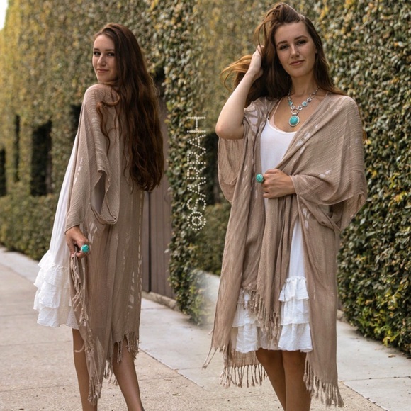 Sarrah Other - Last 1 New Boho Tie Dye Kimono Wrap Cardigan